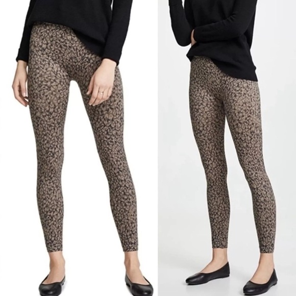 Spanx “Look At Me” Now Seamless Leggings Size XL Womens Mini Leopard Print Green - Picture 2 of 11
